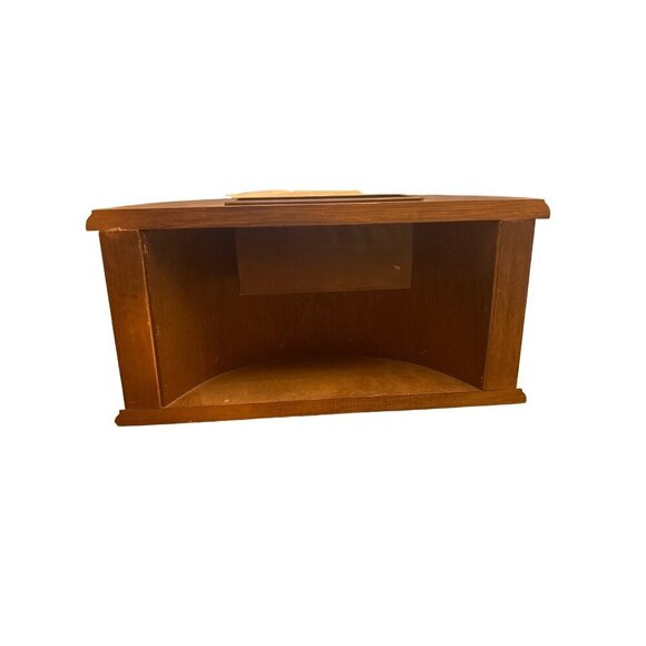 Vintage Wooden Napkin Holder HIMARK Yoshikawa Letter holder MCM Shells Flowers - Picture 6 of 9